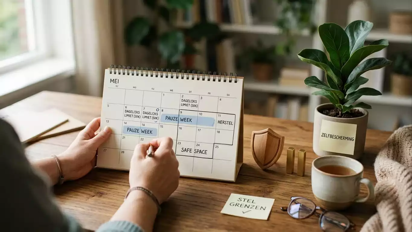 Kalender met limieten en een beschermend schild